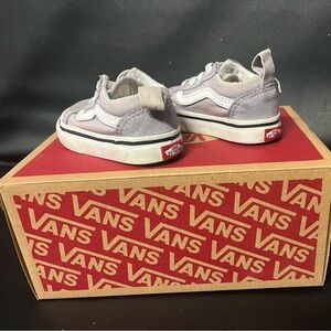 Vans Gray Low-Top Sneakers with White Accents